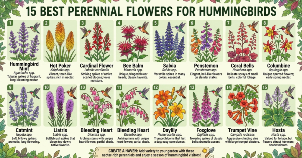 15 Best Perennial Flowers for Hummingbirds