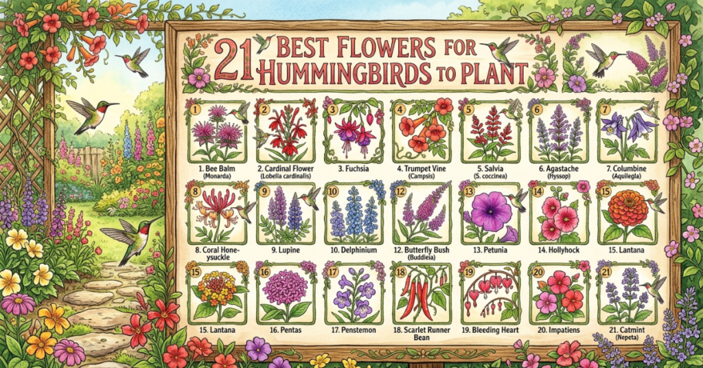 21 Best Flowers for Hummingbirds to Plant