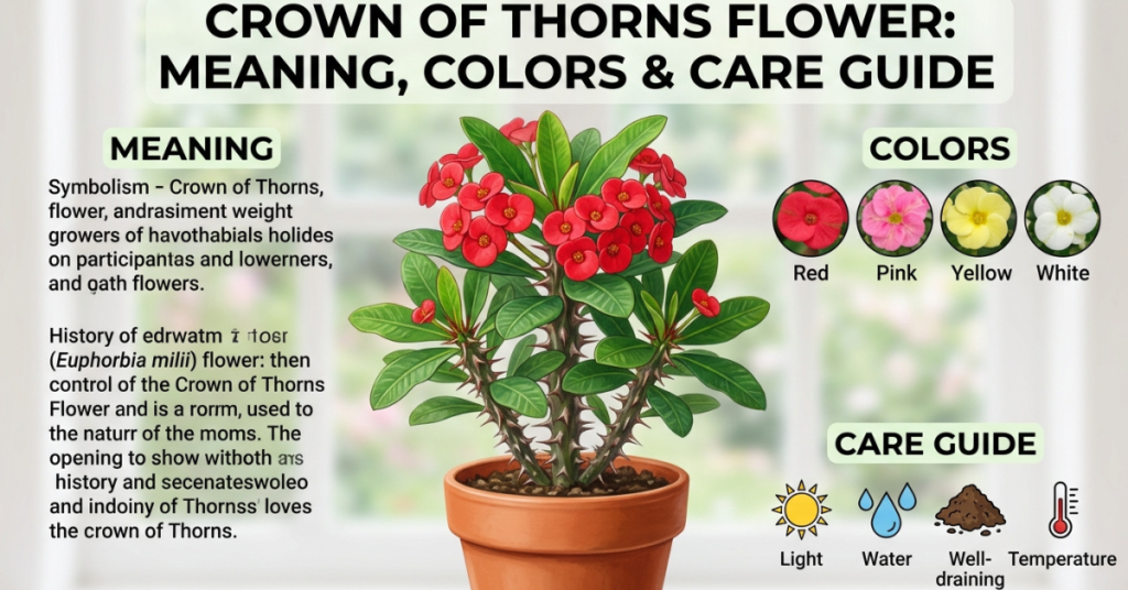 Crown of Thorns Flower: Meaning, Colors & Care Guide