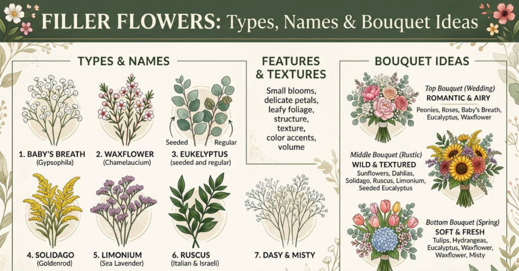 Filler Flowers: Types, Names & Bouquet Ideas