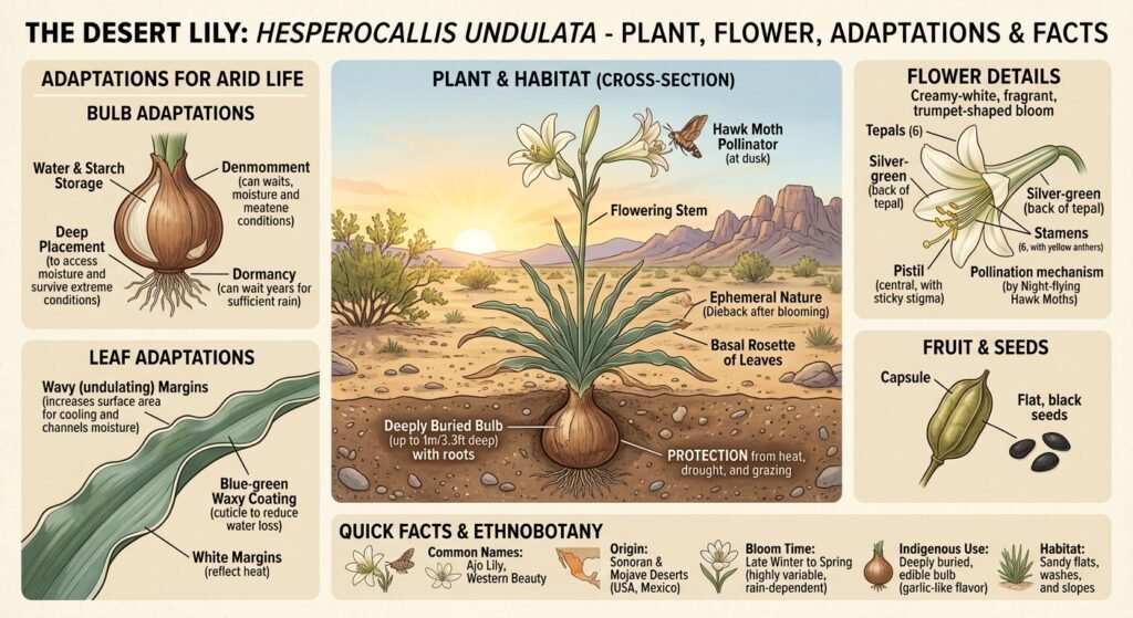 Desert Lily: Flower, Plant, Adaptations & Facts