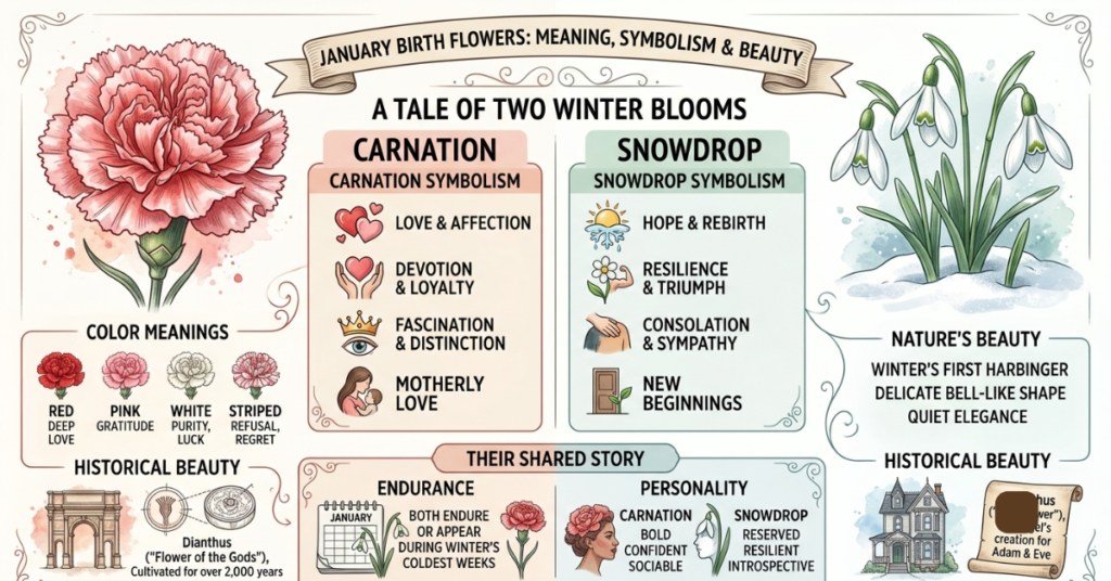 January Birth Flowers: Meaning, Symbolism & Beauty