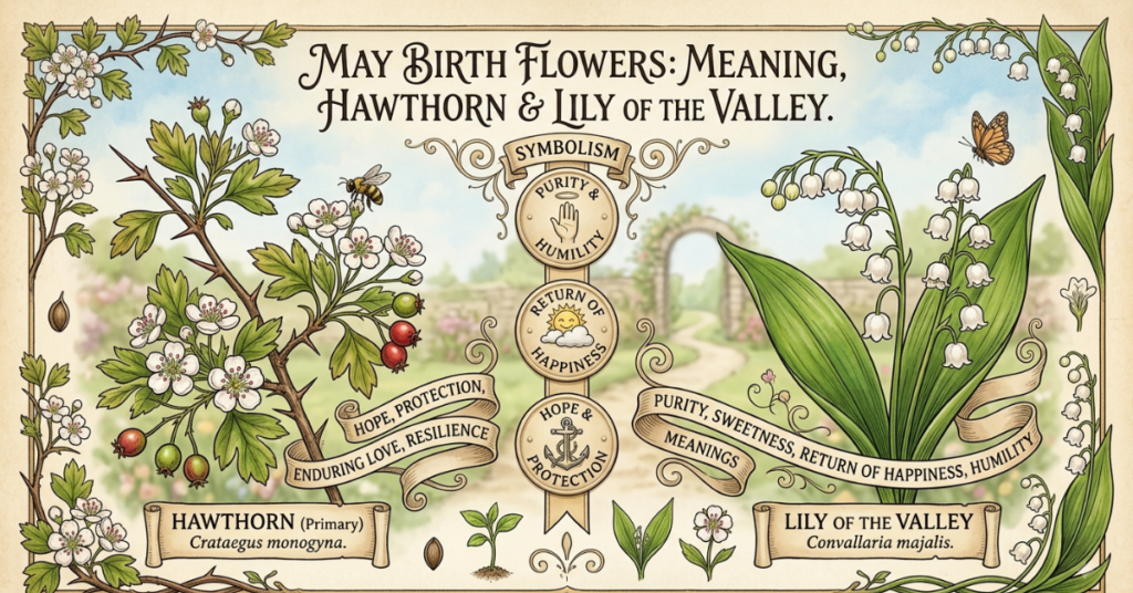 May Birth Flower: Meaning, Hawthorn & Lily of the Valley