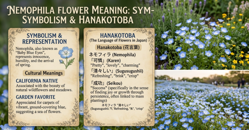Nemophila Flower Meaning: Symbolism & Hanakotoba