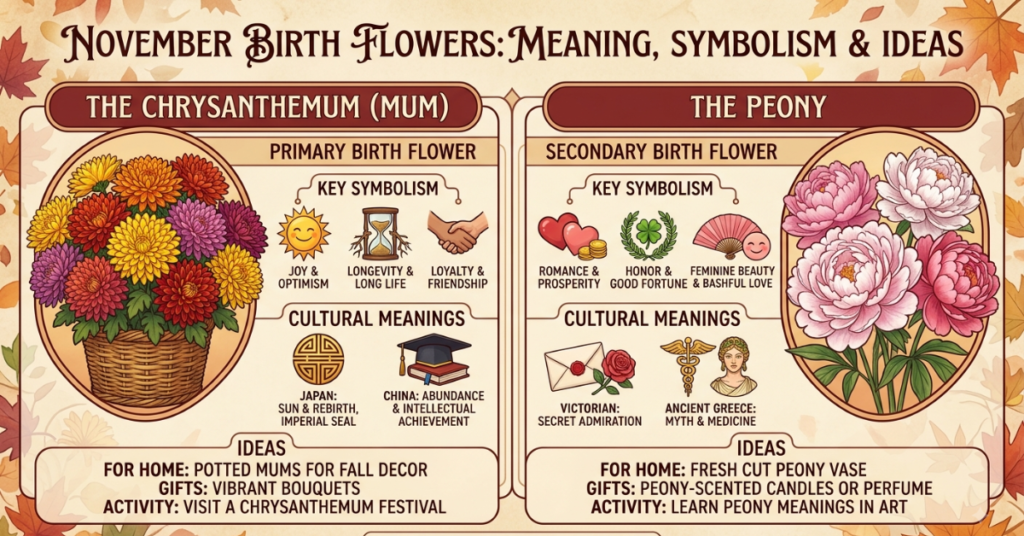 November Birth Flower: Meaning, Symbolism & Ideas