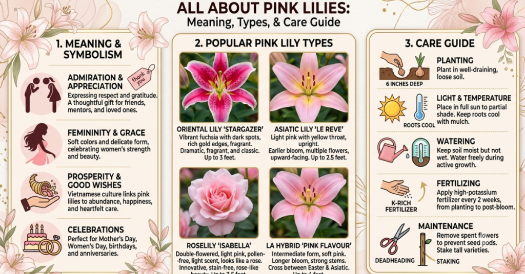 Pink Lilies Flowers: Meaning, Types & Care Guide