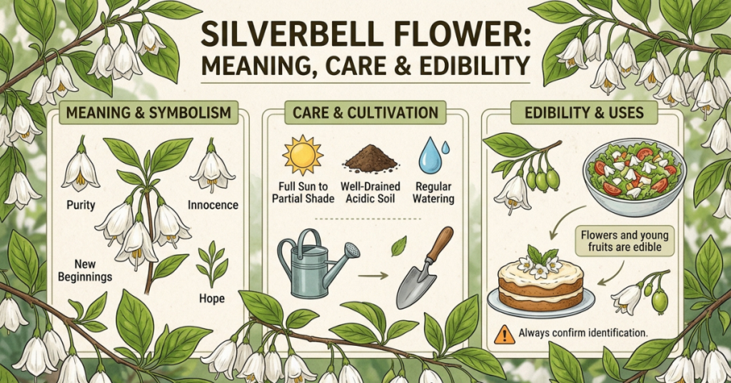 Silverbell Flower: Meaning, Care & Edibility