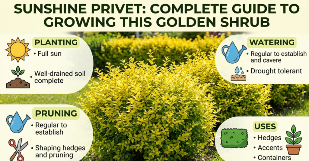 Sunshine Privet: Complete Guide to Growing This Golden Shrub